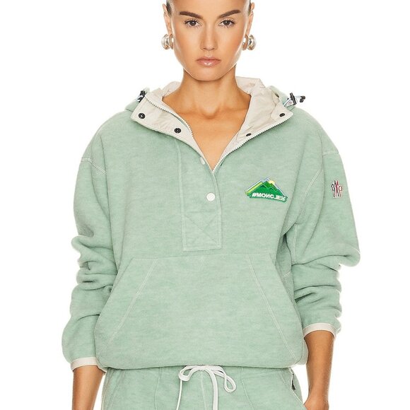 Moncler Grenoble Drawstring Fleece Hoodie S Small - Picture 2 of 5